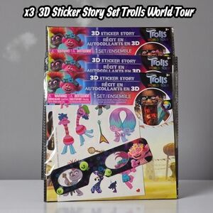 x3 3D Effect Sticker Story Set Trolls World Tour